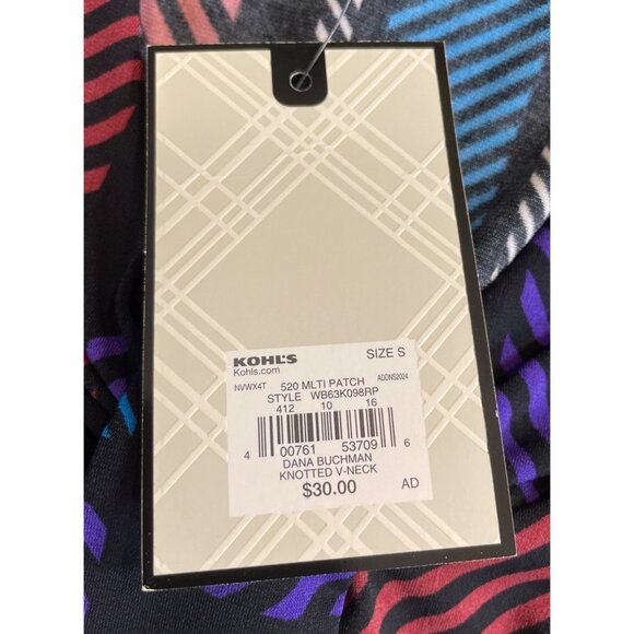 Dana Buchman Womens Size Small Multicolor Geometric Print Blouse Sleeveless - Picture 7 of 9